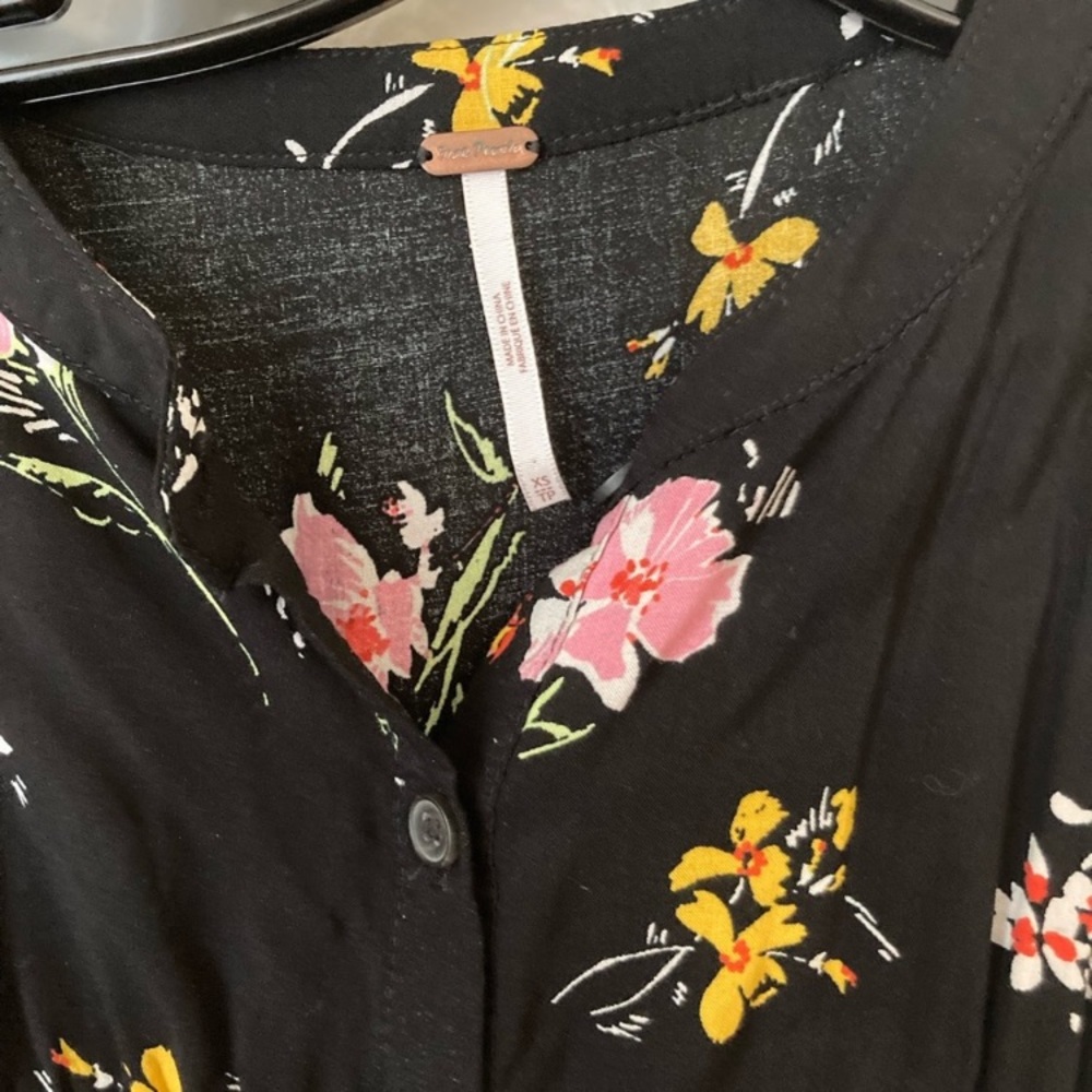 Free People Greatest Day dress floral black pink - Picture 5 of 8